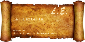 Lax Esztella névjegykártya